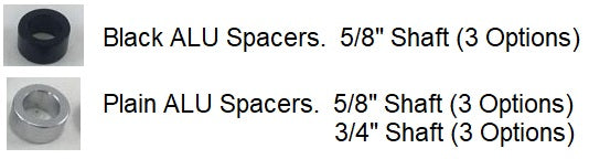 Aluminum Spacers (5/8" and 3/4"