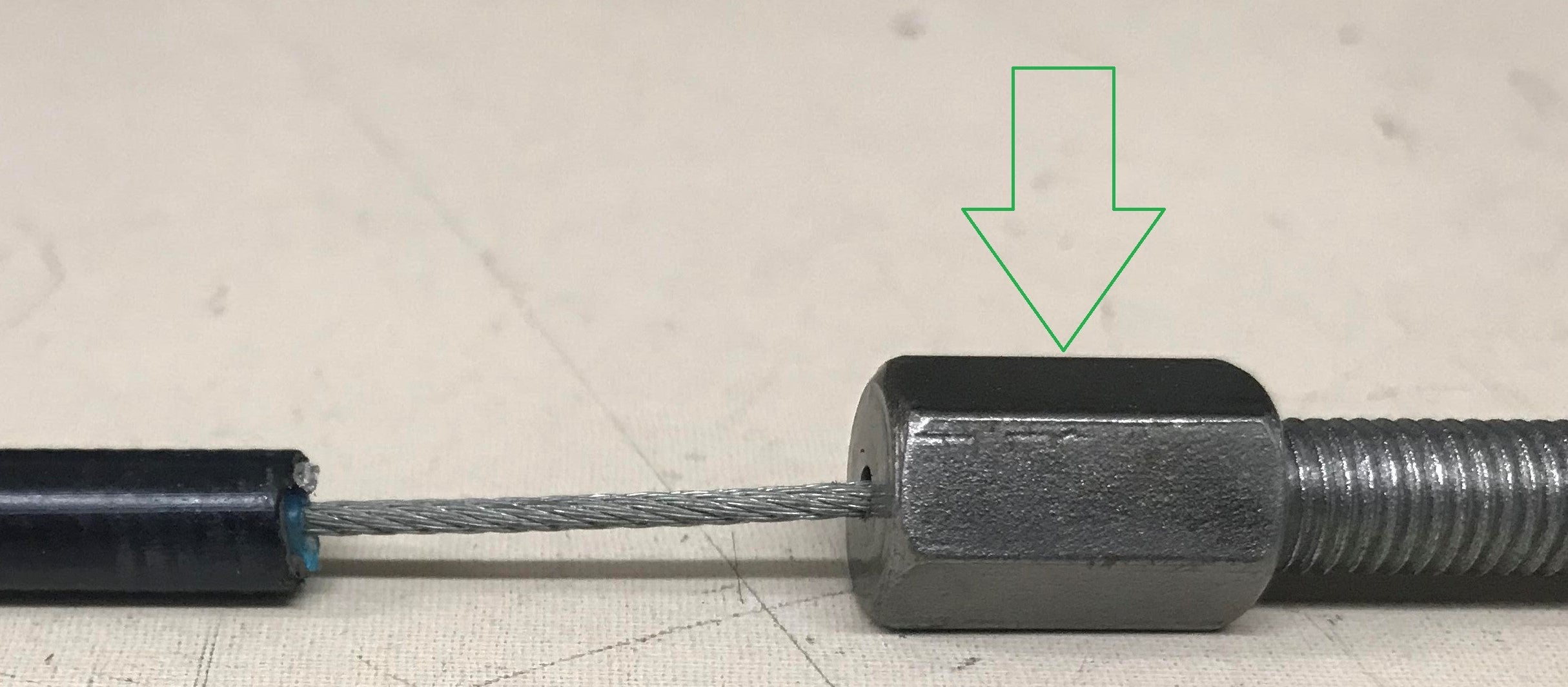 Hex Throttle Cable Adapter to 1/4-28 Rod